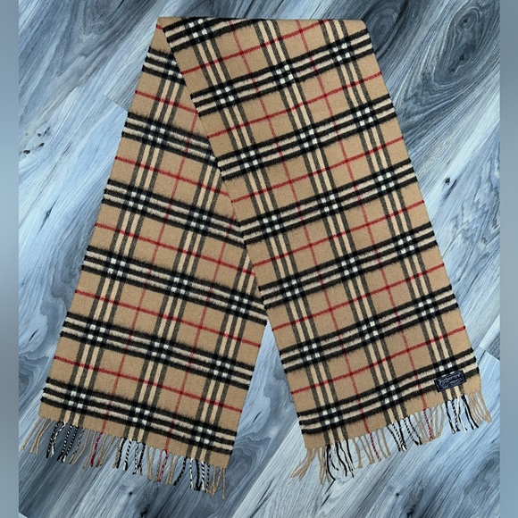 Vintage Burberry Nova Check Lambswool Scarf